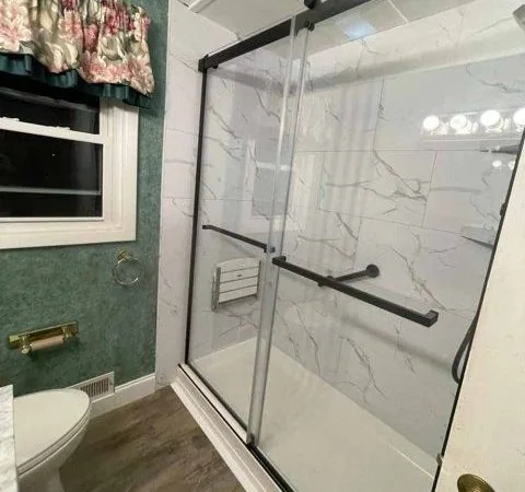 Finished Bath Flip walk-in shower